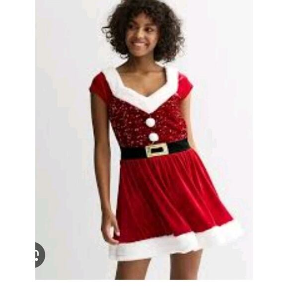 Mrs. Claus Santa Dress Christmas Dress Holiday Party Small Born Famous - Picture 8 of 8